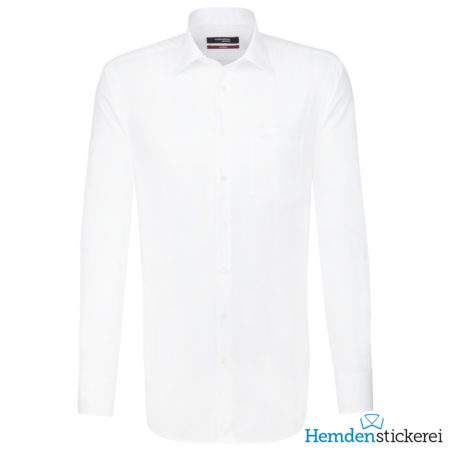 Seidensticker Hemd REGULAR 1/1 Arm Kent-Kragen Brusttasche extra lang Weiß