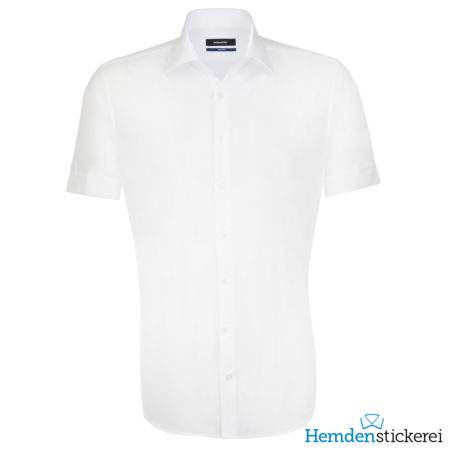 Seidensticker Hemd SHAPED 1/2 Arm Kent-Kragen Weiß