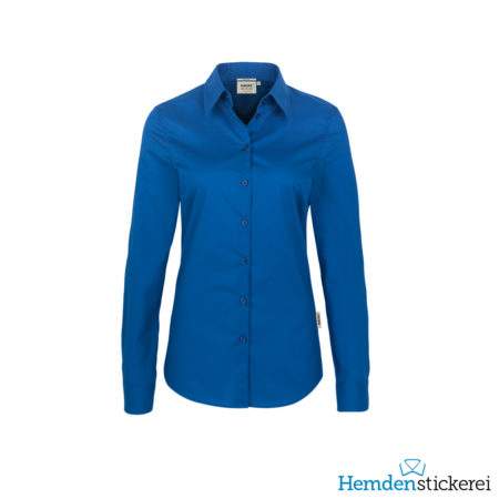 Hakro Bluse 1/1 Arm Performance Kent-Kragen Royalblau